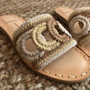 New: Dolce Vita Raffia Slide Sandals. Size 6.5